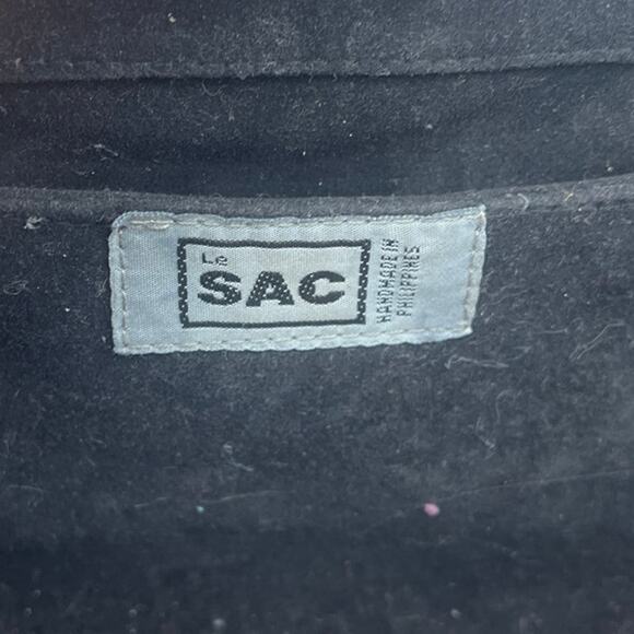 Le Sac Y2K Handmade Woven Hard Shell Purse Boho Coastal Cowgirl Retro Mini - Picture 7 of 10